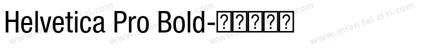 Helvetica Pro Bold字体转换